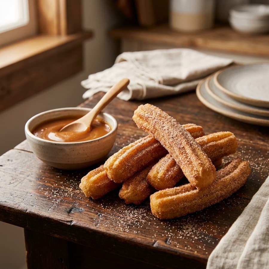 Churros con cajeta